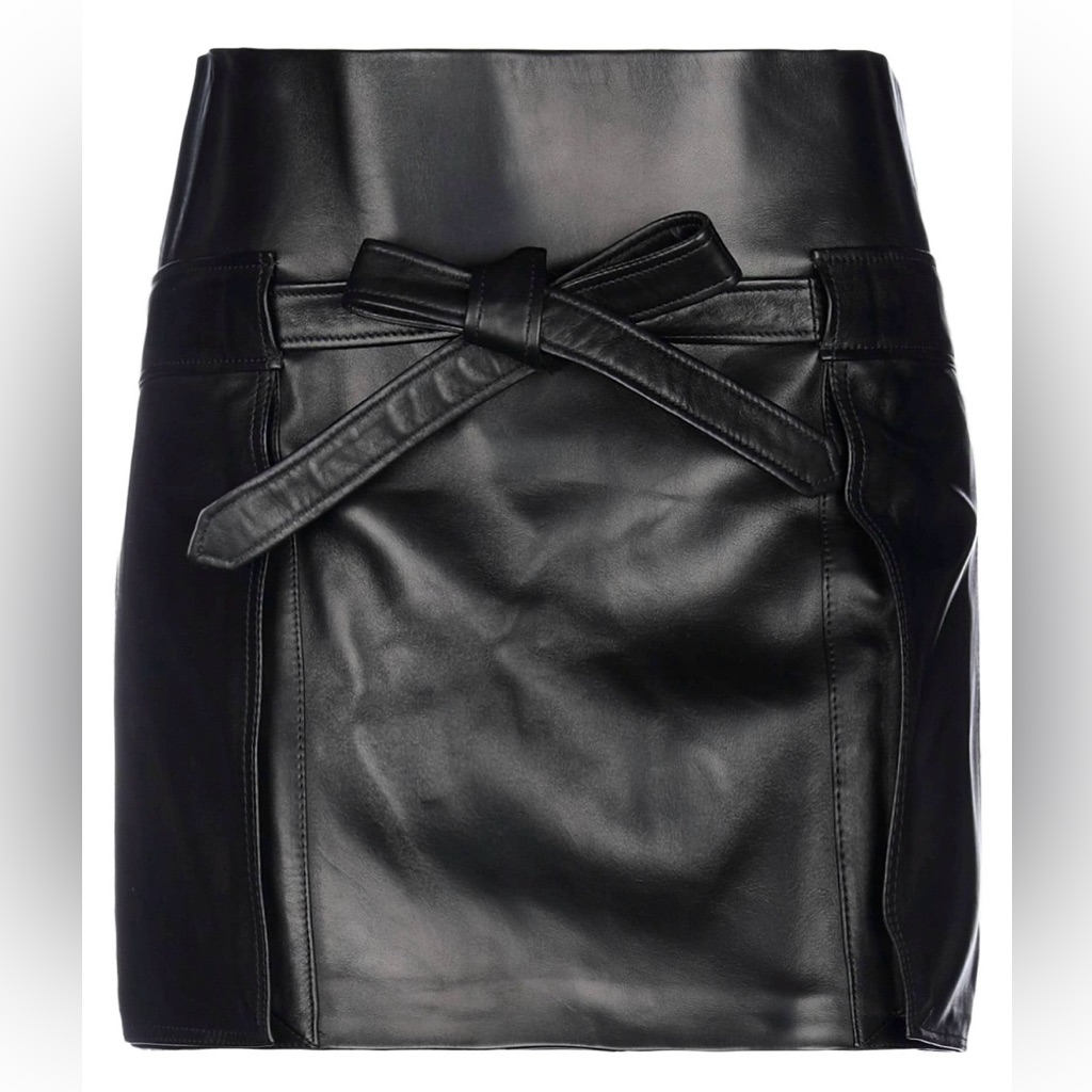 Brand New Saint Laurent Leather Skirt